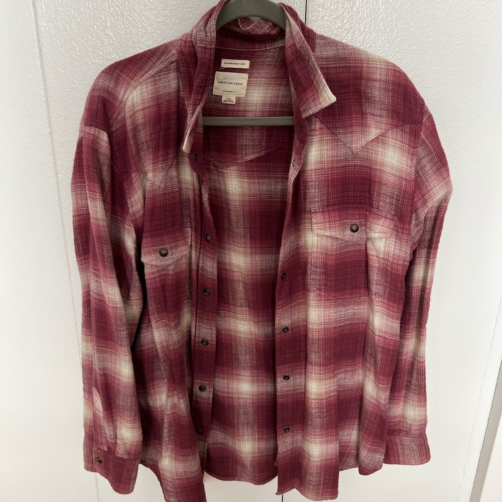 American Eagle Red Flannel. OVERSIZED
